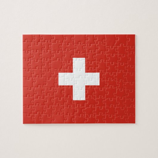 Schweiz Flagge Puzzle (Horizontal)