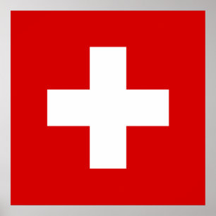Schweiz Flagge Qualität Poster