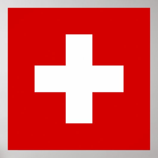 Schweiz Flagge Qualität Poster (Vorne)