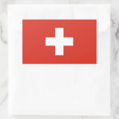 Schweiz Flagge Rechteckiger Aufkleber (Tasche)