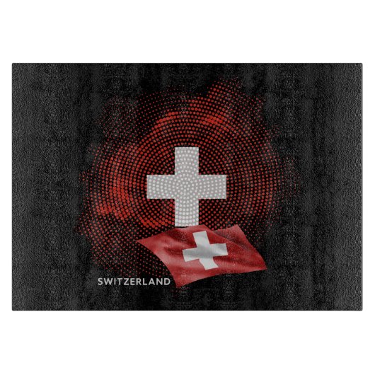 Schweiz Flagge Schneidebrett (Vorderseite)