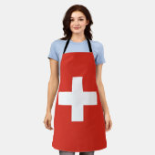 Schweiz Flagge Schürze (Getragen)