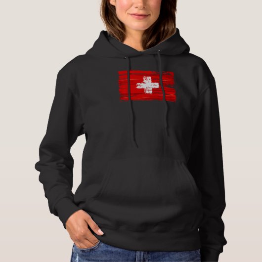 Schweiz Flagge Schweiz Hoodie (Vorderseite)