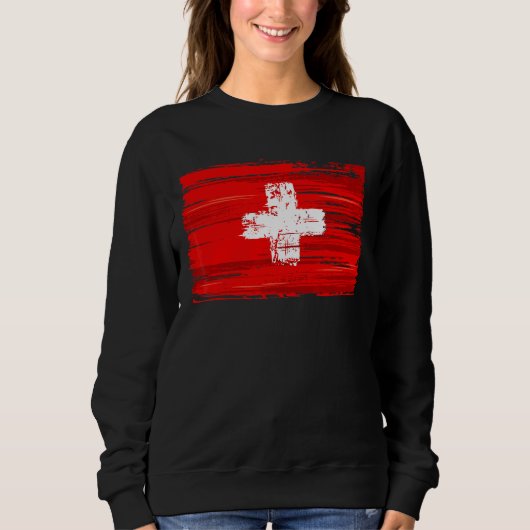 Schweiz Flagge Schweiz Sweatshirt (Vorderseite)