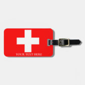 Schweiz Flagge Schweiz Swiss Gepäckanhänger (Vorderseite horizontal)