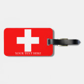 Schweiz Flagge Schweiz Swiss Gepäckanhänger (Rückseite horizontal)