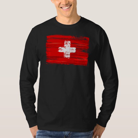 Schweiz Flagge Schweiz T-Shirt (Vorderseite)