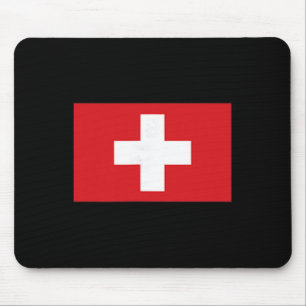 Schweiz Flagge Schweizer Bekleidung Wandern Skifah Mousepad