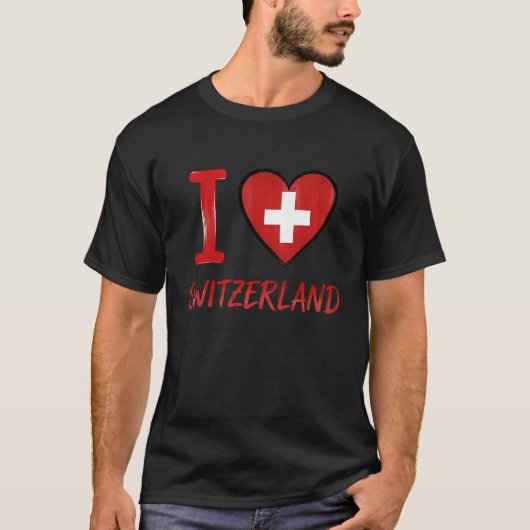 Schweiz Flagge Schweizer Stolz Langarm T-Shirt (Vorderseite)