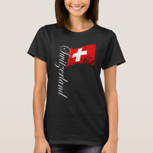 Schweiz Flagge Schweizer Stolz Vintage Schweizer F T-Shirt