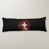 Schweiz Flagge Seitenschläferkissen (Rückseite)