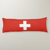 Schweiz Flagge Seitenschläferkissen (Rückseite)