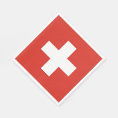 Schweiz Flagge Serviette (Ecke)