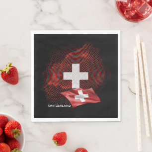 Schweiz Flagge Serviette