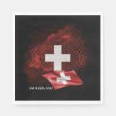 Schweiz Flagge Serviette (Vorderseite)