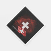 Schweiz Flagge Serviette (Ecke)