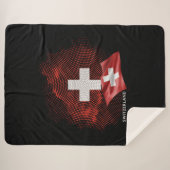 Schweiz Flagge Sherpadecke (Vorderseite (Horizontal))