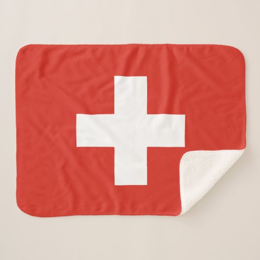 Schweiz Flagge Sherpadecke (Vorderseite (Horizontal))