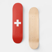 Schweiz Flagge Skateboard (Vorderseite)