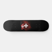 Schweiz Flagge Skateboard (Horizontal)