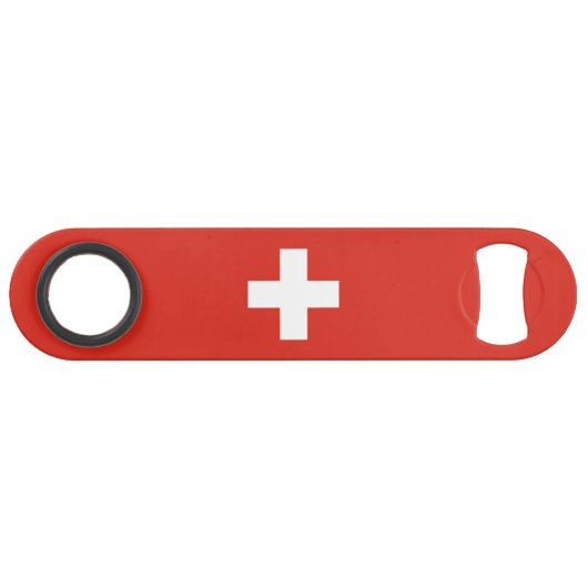 Schweiz Flagge Speed Flaschenöffner (Vorderseite (Horizontal))