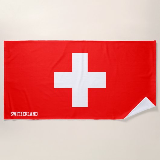 Schweiz Flagge Splendid Patriotic Strandtuch (Vorderseite)