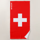 Schweiz Flagge Splendid Patriotic Strandtuch (Vorderseite)