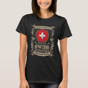 Schweiz Flagge Stolze Schweizer Männer und Frauen T-Shirt
