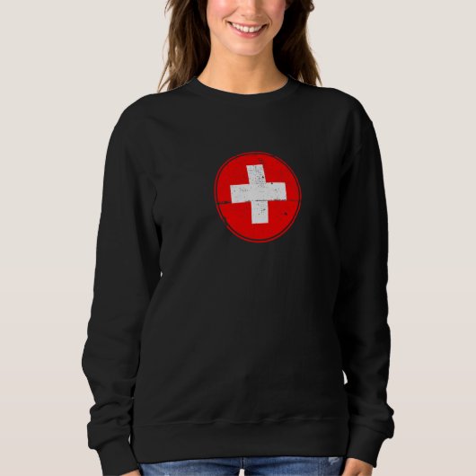 Schweiz Flagge Stolze Schweizer Sweatshirt (Vorderseite)