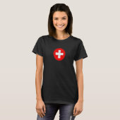Schweiz Flagge Stolze Schweizer T-Shirt (Vorne ganz)