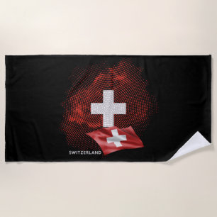 Schweiz Flagge Strandtuch