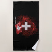 Schweiz Flagge Strandtuch (Vorderseite)