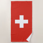 Schweiz Flagge Strandtuch (Vorderseite)