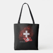 Schweiz Flagge Tasche (Rückseite)