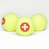 Schweiz Flagge Tennisbälle (Multi)