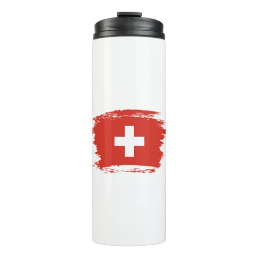 Schweiz Flagge Thermosbecher (Vorderseite)