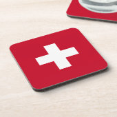 Schweiz Flagge Untersetzer (Linke Seite)