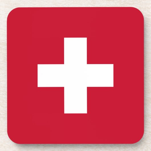 Schweiz Flagge Untersetzer (Vorderseite)
