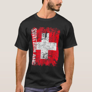 SCHWEIZ Flagge Vintage abgenutzt SCHWEIZER T-Shirt