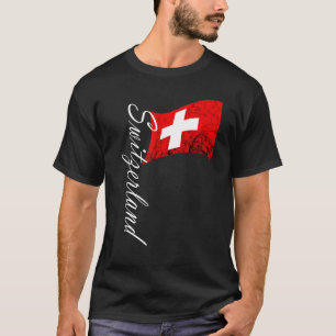Schweiz Flagge Vintage Schweizer Flagge Schweiz Sc T-Shirt