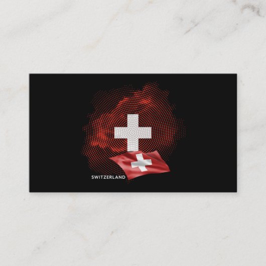 Schweiz Flagge Visitenkarte (Vorderseite)