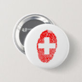 Schweiz Flaggen Fingerabdruck Land Prix Button (Vorne & Hinten)