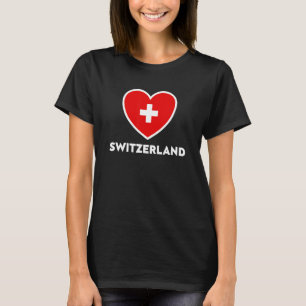 Schweiz Flaggen Heft Suisse Schweiz Schweiz Weiße T-Shirt