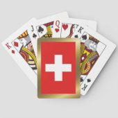 Schweiz Flaggen Spielkarten (Rückseite)
