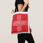 Schweiz Flaggen Word Cloud Vintag Tasche (Von Nahem)