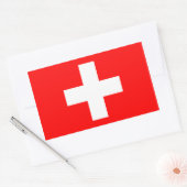 Schweiz Flaggenaufkleber Rechteckiger Aufkleber (Umschlag)