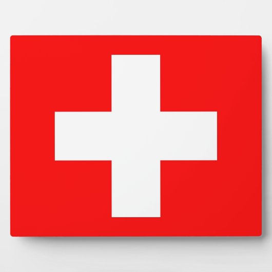Schweiz-Flaggenebene Fotoplatte (Vorderseite)