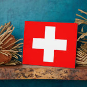 Schweiz-Flaggenebene Fotoplatte (Seite)