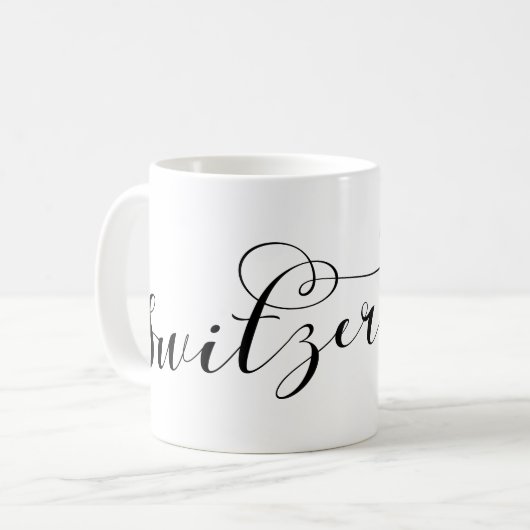 Schweiz Flaggenherz, Schweiz Kaffeetasse (Vorderseite Links)