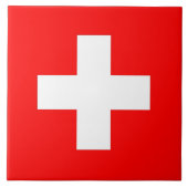 Schweiz Flaggenliste Fliese (Vorderseite)